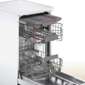 Bosch Ελεύθερο Πλυντήριο Πιάτων με Wi-Fi για 10 Σερβίτσια DuoPower Π45xY84.5εκ. Inox