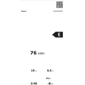 Bosch Ελεύθερο Πλυντήριο Πιάτων με Wi-Fi για 10 Σερβίτσια DuoPower Π45xY84.5εκ. Inox