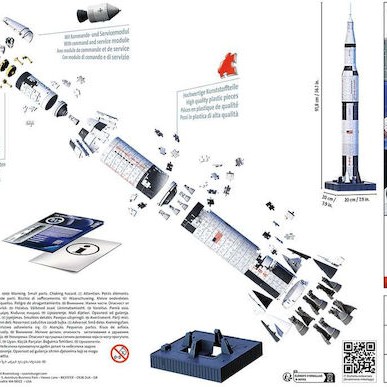 Puzzle Apollo Saturn V Rocket 3D 440 Κομμάτια