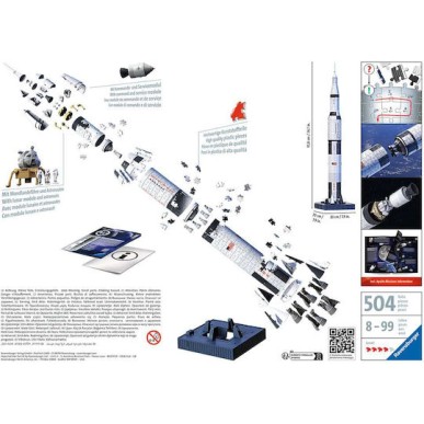 Puzzle Apollo Saturn V Rocket 3D 440 Κομμάτια
