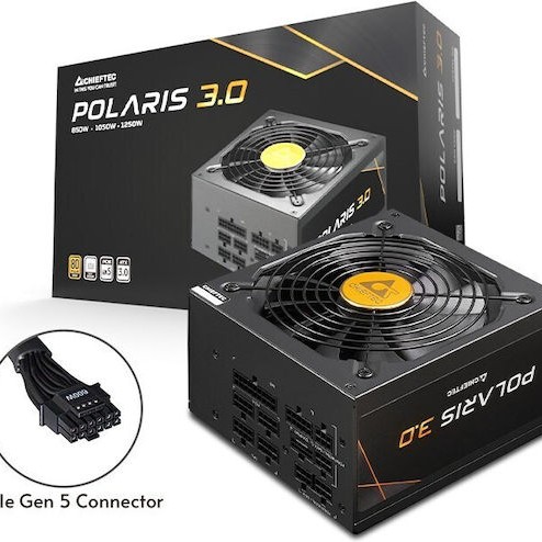 Chieftec Polaris 3.0 1250W Μαύρο Τροφοδοτικό Υπολογιστή Full Modular 80 Plus Gold