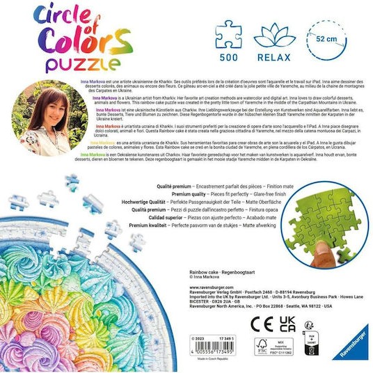 Puzzle Circle Colors - Rainbow Cake 2D 500 Κομμάτια