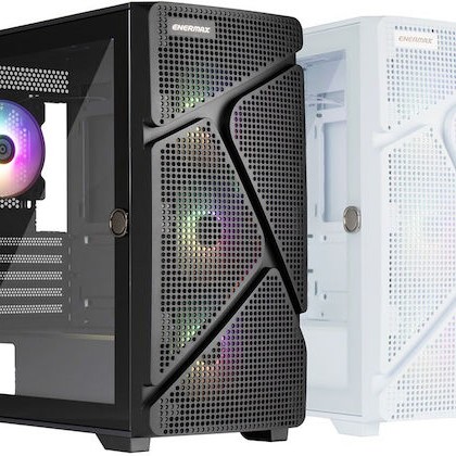 Enermax MarbleShell MS31 RGB Gaming Midi Tower Κουτί Υπολογιστή με Πλαϊνό Παράθυρο Λευκό
