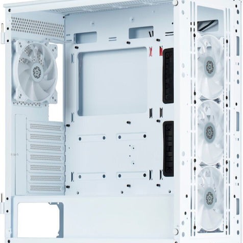 Enermax MarbleShell MS31 RGB Gaming Midi Tower Κουτί Υπολογιστή με Πλαϊνό Παράθυρο Λευκό