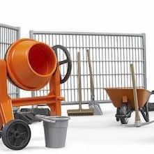 Bruder Παιχνίδι Μινιατούρα Σετ Εργάτης Με Μπετονιέρα Και Εργαλεία