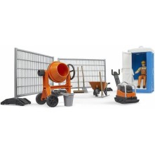 Bruder Παιχνίδι Μινιατούρα Σετ Εργάτης Με Μπετονιέρα Και Εργαλεία