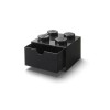 Lego Παιδικό Κουτί Αποθήκευσης από Πλαστικό 4 Knobs Μαύρο 15x15x11cm