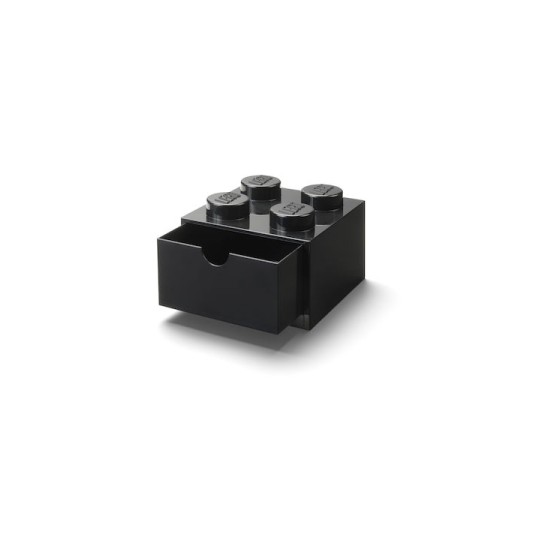 Lego Παιδικό Κουτί Αποθήκευσης από Πλαστικό 4 Knobs Μαύρο 15x15x11cm