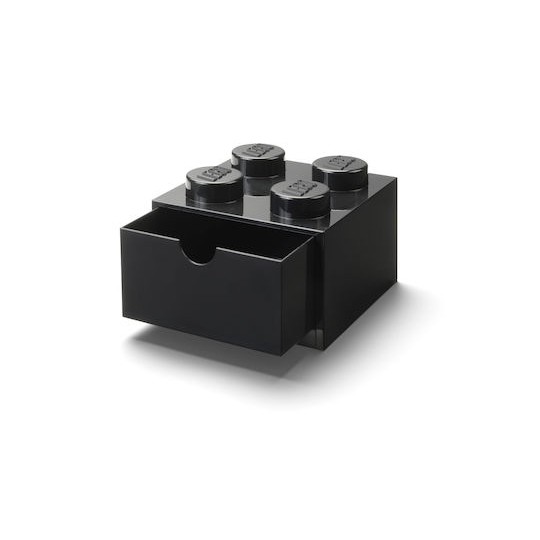 Lego Παιδικό Κουτί Αποθήκευσης από Πλαστικό 4 Knobs Μαύρο 15x15x11cm