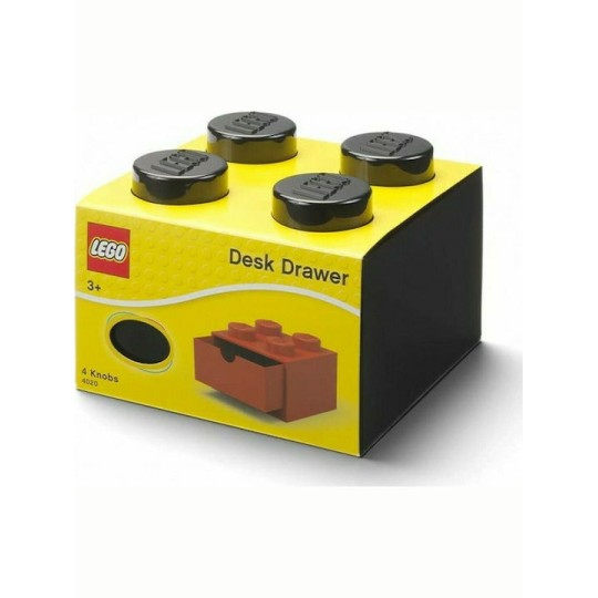 Lego Παιδικό Κουτί Αποθήκευσης από Πλαστικό 4 Knobs Μαύρο 15x15x11cm