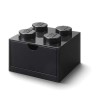 Lego Παιδικό Κουτί Αποθήκευσης από Πλαστικό 4 Knobs Μαύρο 15x15x11cm