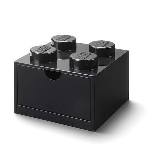 Lego Παιδικό Κουτί Αποθήκευσης από Πλαστικό 4 Knobs Μαύρο 15x15x11cm