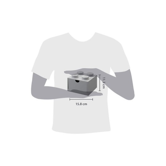 Lego Παιδικό Κουτί Αποθήκευσης από Πλαστικό 4 Knobs Μαύρο 15x15x11cm