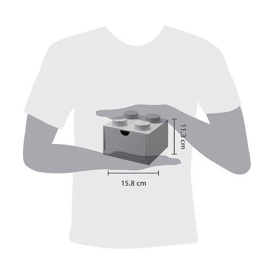 Lego Παιδικό Κουτί Αποθήκευσης από Πλαστικό 4 Knobs Μαύρο 15x15x11cm