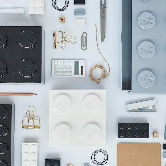 Lego Παιδικό Κουτί Αποθήκευσης από Πλαστικό 4 Knobs Μαύρο 15x15x11cm