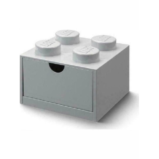 Lego Παιδικό Κουτί Αποθήκευσης από Πλαστικό 4 Knobs Γκρι 32x16x11cm