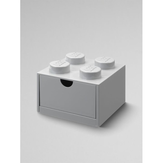 Lego Παιδικό Κουτί Αποθήκευσης από Πλαστικό 4 Knobs Γκρι 32x16x11cm