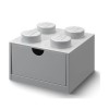 Lego Παιδικό Κουτί Αποθήκευσης από Πλαστικό 4 Knobs Γκρι 32x16x11cm