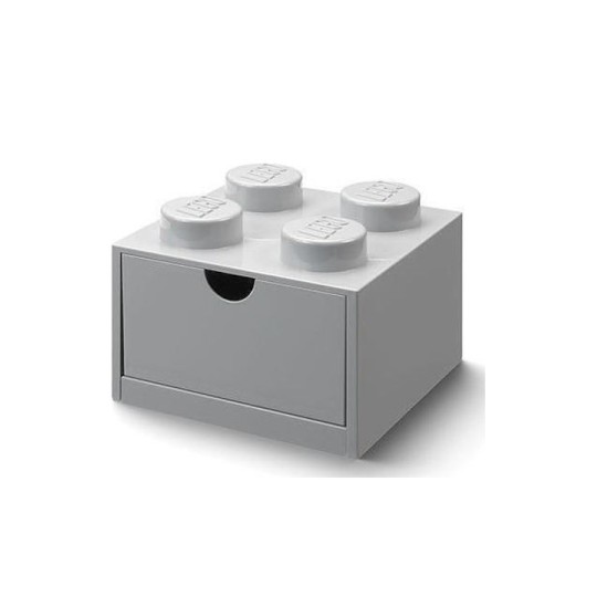 Lego Παιδικό Κουτί Αποθήκευσης από Πλαστικό 4 Knobs Γκρι 32x16x11cm