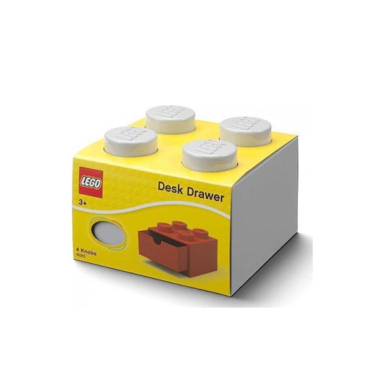 Lego Παιδικό Κουτί Αποθήκευσης από Πλαστικό 4 Knobs Γκρι 32x16x11cm