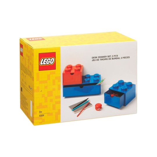 Lego Παιδικό Κουτί Αποθήκευσης από Πλαστικό Πολύχρωμο 3τμχ