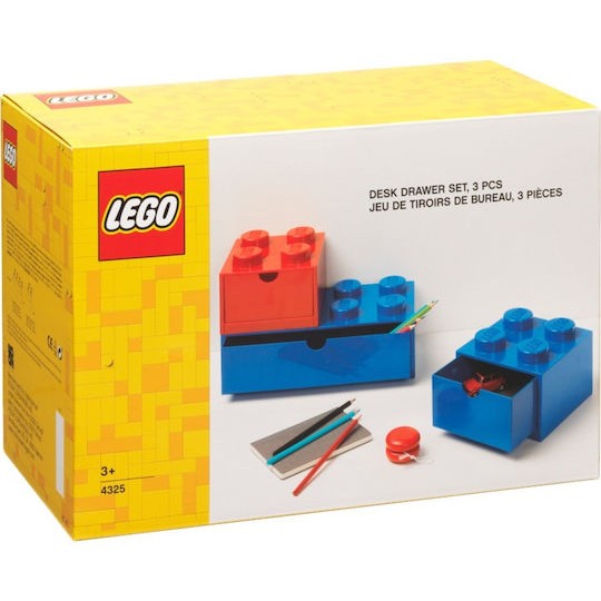 Lego Παιδικό Κουτί Αποθήκευσης από Πλαστικό Πολύχρωμο 3τμχ
