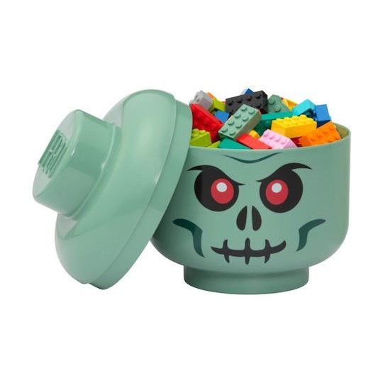 Lego Παιδικό Κουτί Αποθήκευσης από Πλαστικό Skeleton Πράσινο 16x16x18cm