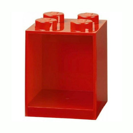 Παιδικό Ράφι Κουτί Wall Landscape 4 Studs Red 16.1x15.9x21.2εκ.