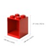 Παιδικό Ράφι Κουτί Wall Landscape 4 Studs Red 16.1x15.9x21.2εκ.