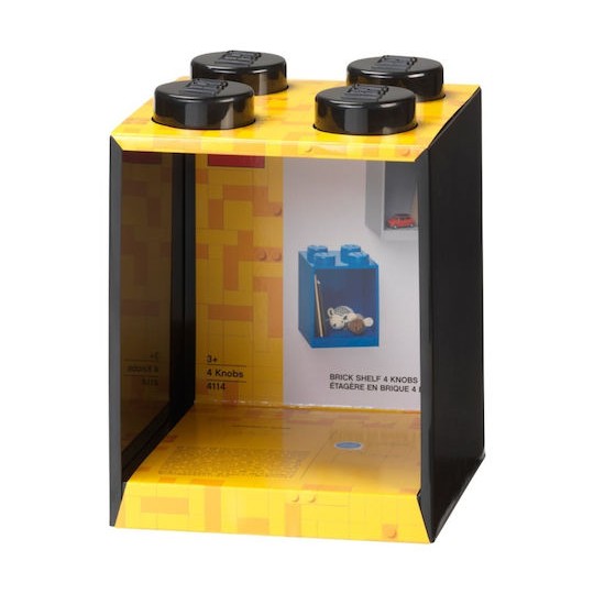 Παιδικό Ράφι Κουτί Wall Landscape 4 Studs Black 16x16x21εκ.