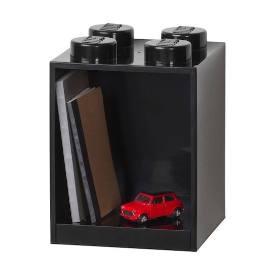 Παιδικό Ράφι Κουτί Wall Landscape 4 Studs Black 16x16x21εκ.