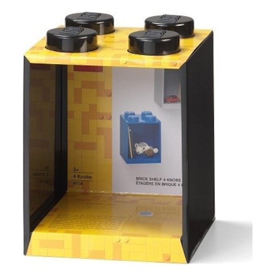 Παιδικό Ράφι Κουτί Wall Landscape 4 Studs Black 16x16x21εκ.