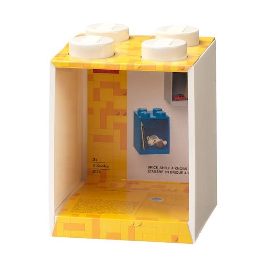 Παιδικό Ράφι Κουτί Wall Landscape 4 Studs White 16x16x21εκ.