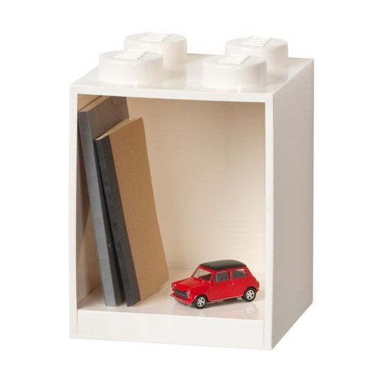 Παιδικό Ράφι Κουτί Wall Landscape 4 Studs White 16x16x21εκ.