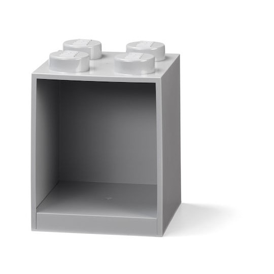 Παιδικό Ράφι Κουτί Wall Landscape 4 Studs Grey 16x16x21εκ.