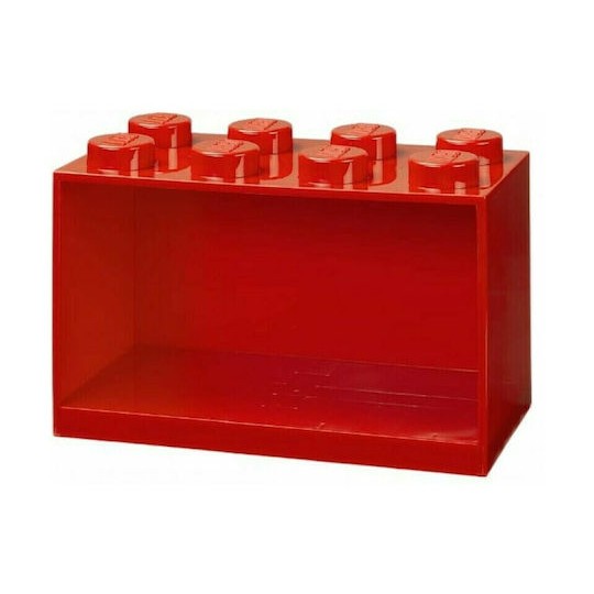 Παιδικό Ράφι Κουτί Wall Landscape 8 Studs Red 31.8x15.9x21.1εκ.
