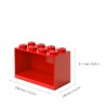Παιδικό Ράφι Κουτί Wall Landscape 8 Studs Red 31.8x15.9x21.1εκ.