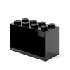 Παιδικό Ράφι Κουτί Mural 8 Studs Black 32x16x21εκ.