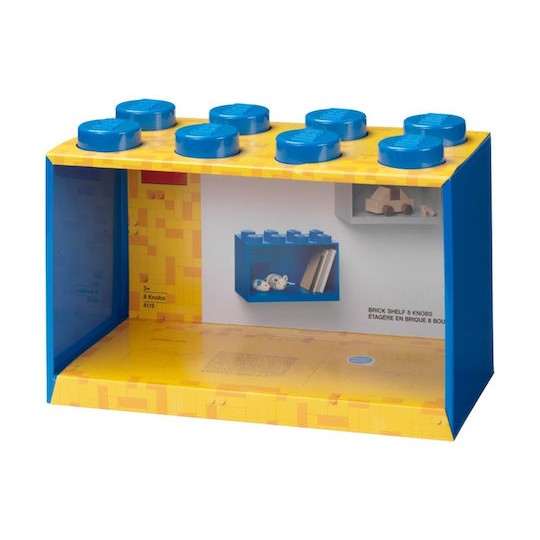 Παιδικό Ράφι Κουτί Wall Landscape 8 Studs Μπλε 31.8x15.9x21.1εκ.