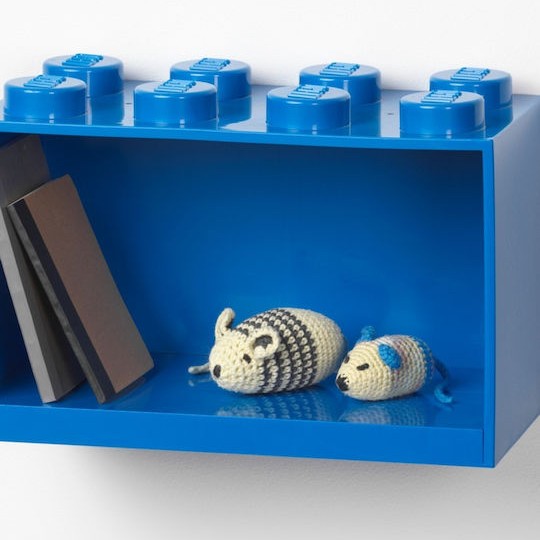 Παιδικό Ράφι Κουτί Wall Landscape 8 Studs Μπλε 31.8x15.9x21.1εκ.