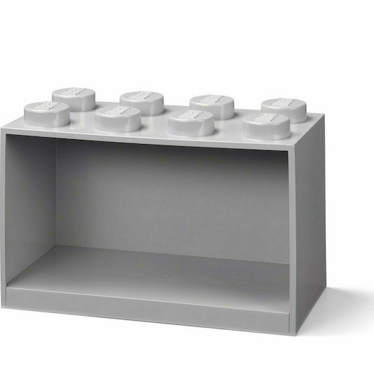 Παιδικό Ράφι Κουτί Wall Landscape 8 Studs Grey 31.8x15.9x21.1εκ.