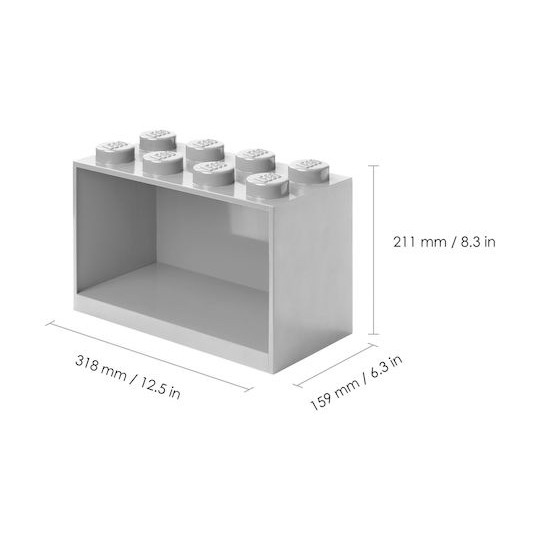 Παιδικό Ράφι Τοίχου Γκρι 21.1x21.1x31.8εκ.