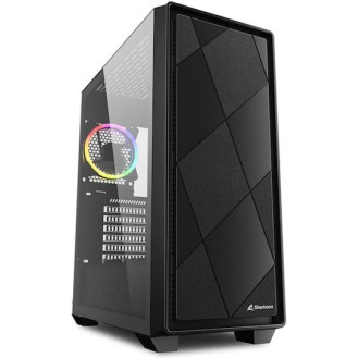 Sharkoon VS8 RGB Gaming Micro Tower Κουτί Υπολογιστή με Πλαϊνό Παράθυρο Μαύρο