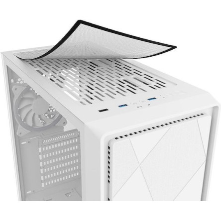 Sharkoon VS8 RGB Gaming Micro Tower Κουτί Υπολογιστή με Πλαϊνό Παράθυρο Λευκό