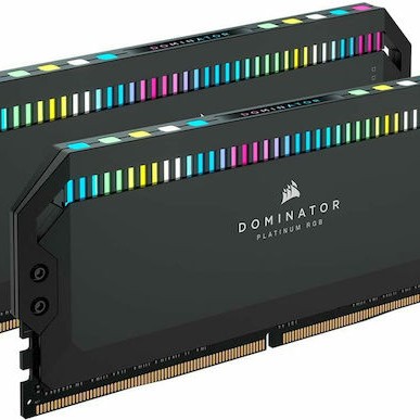 Corsair Dominator Platinum RGB DDR5 64GB RAM με 2x32GB Modules και Ταχύτητα 6600 για Desktop