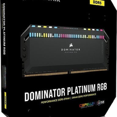 Corsair Dominator Platinum RGB DDR5 64GB RAM με 2x32GB Modules και Ταχύτητα 6600 για Desktop