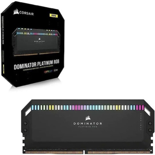 Corsair Dominator Platinum RGB DDR5 64GB RAM με 2x32GB Modules και Ταχύτητα 6600 για Desktop