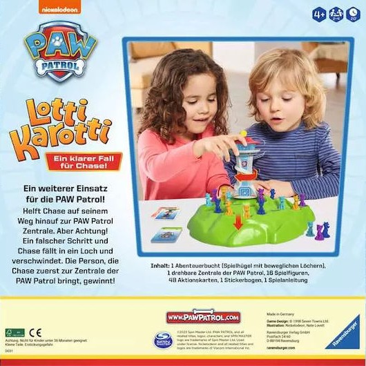 Επιτραπέζιο Παιχνίδι Paw Patrol Lotti Karotti για 2-4 Παίκτες 4+ Ετών (GER) Ravensburger