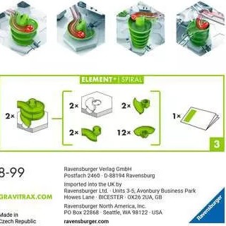 Ravensburger Element Spiral Εκπαιδευτικό Παιχνίδι Μηχανικής Gravitrax για 8+ Ετών
