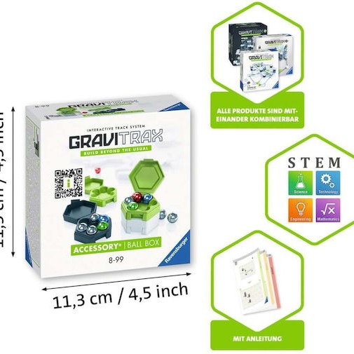 Ravensburger Accessory Ball Box Εκπαιδευτικό Παιχνίδι Μηχανικής Gravitrax για 8+ Ετών